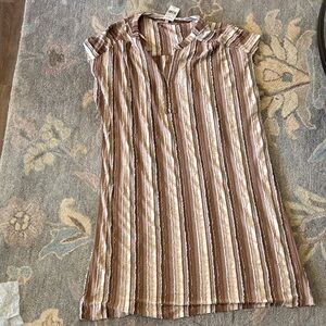 Striped Brown and Cream Dress